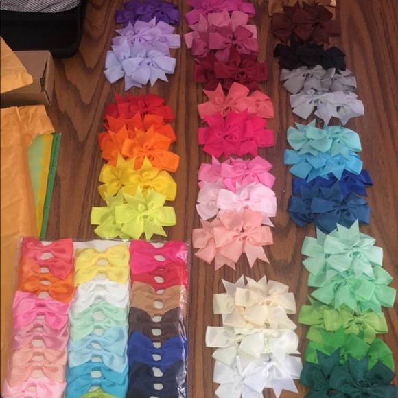 COPY - NWT 40Piece 3 Inch Boutique Grosgrain Ribbon Pinwheel Hair Bows Alligato…